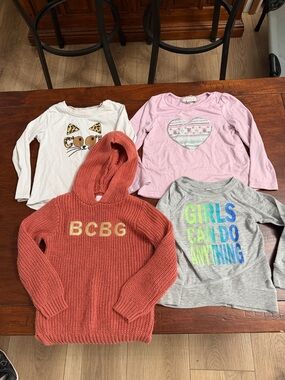 Bundle of Four Toddler Girls Long Sleeve Tops Size 3T